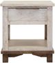 International Furniture Direct Golden Loft Gray End Table with Warm Brown Base-3