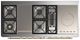 Ilve® Majestic III 60" Glossy Black Pro Style Dual Fuel Liquid Propane Range with French Top and Brass Trim-3