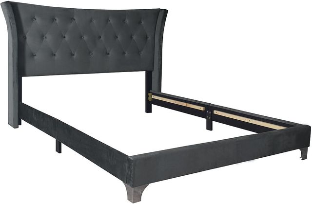 Fashion Bed Group Danielle Grey King Upholstered Bed-1