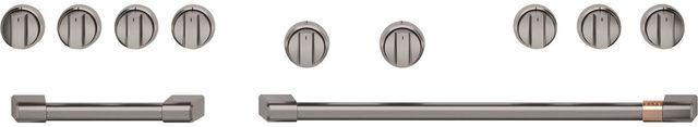Café™ 48” Brushed Black Handle & Knob Set for Pro Range and Rangetop