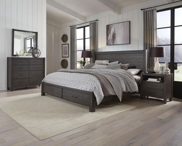 aspenhome® Mill Creek Carob King Storage Bed-2