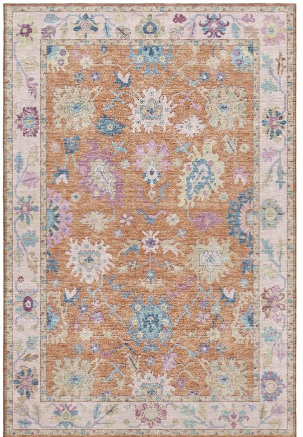 Dalyn™ Rug Company Hatay HY7 Orange 5'x8' Area Rug-0