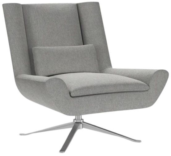 American Leather® Customizable Luke Fabric Swivel Chair-0