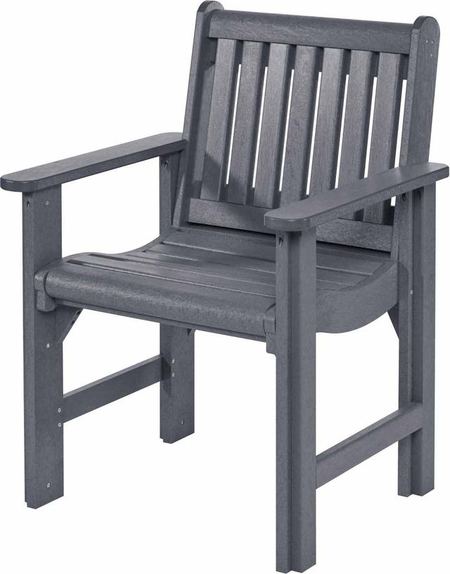 C.R. Plastic Generation Line Slate Grey Dining Arm Chair-1