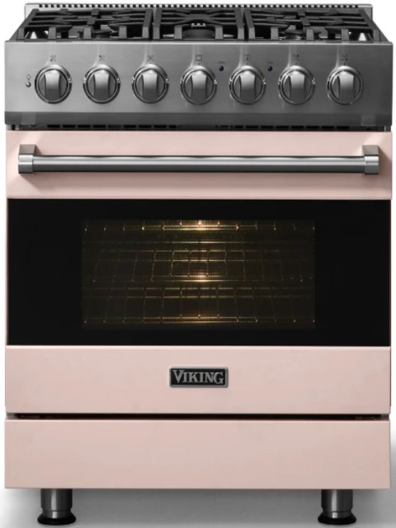 Viking® 3 Series 30" Blush Pro Style Dual Fuel Range-2