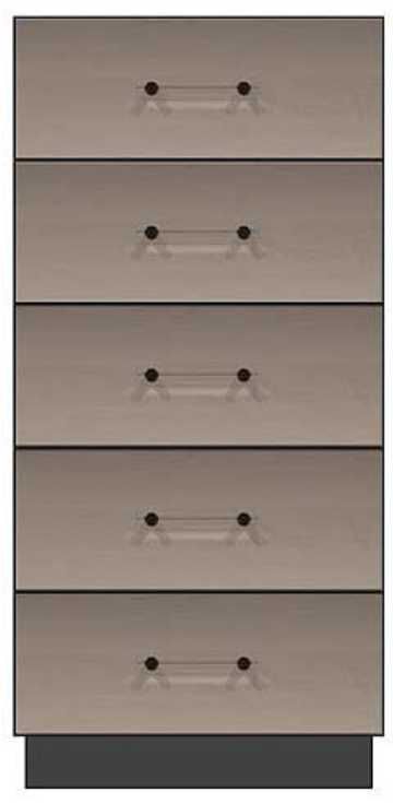 Country View Woodworking Customizable American Modern 24" 5-Drawer Acrylic Front Plinth Base Chest-0