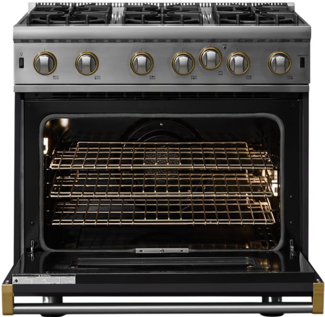 Viking® 5 Series 36" Onyx Liquid Propane Pro Style Gas Range-1