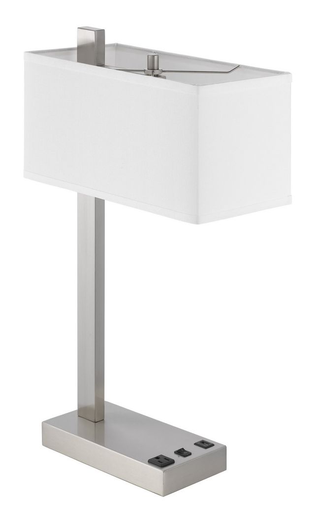 Cal® Lighting & Accessories Drancy Brushed Steel Table Lamp