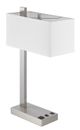 Cal® Lighting & Accessories Drancy Brushed Steel Table Lamp-0