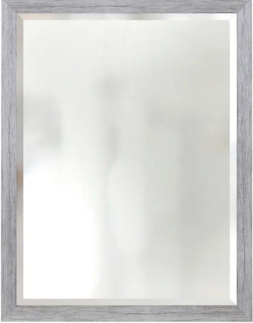 Stylecraft Light Gray Beveled Framed Wall Mirror-0