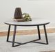 Coaster® Hugo Faux Marble Coffee Table with Matte Black Base-1
