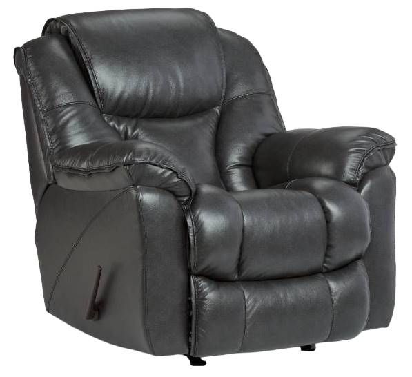 HomeStretch Stallion Gray Leather Manual Rocker Recliner-0