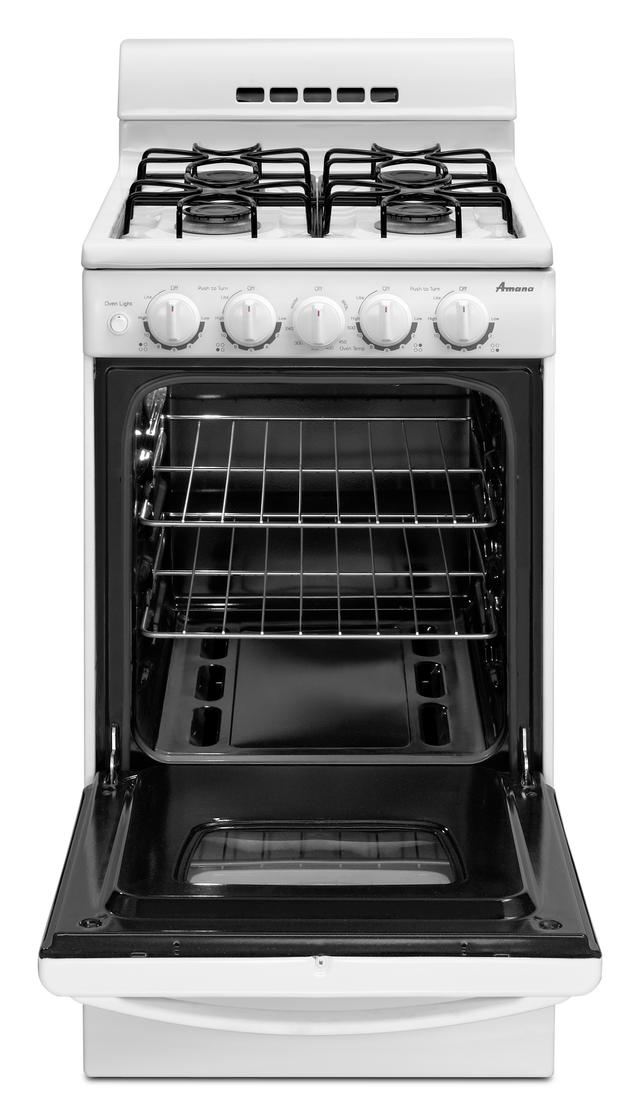 Amana® 20" White Freestanding Gas Range-1
