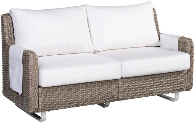 Afuera Living 3-Piece Transitional Wicker / Rattan Patio Sofa Set In Gray/Acorn