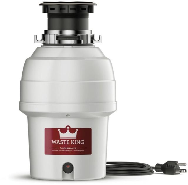 Waste King® 0.75 HP Continuous Feed White Garbage Disposal-0