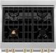 ZLINE Autograph Edition 30" Satin Stainless Steel Pro-Style Dual Fuel Range with Electric Convection Oven and White Matte Door-3
