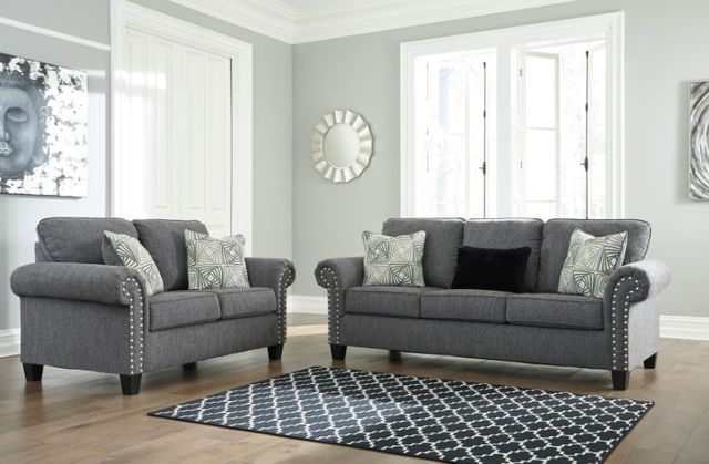 Benchcraft® Agleno 2-Piece Charcoal Living Room Seating Set-3