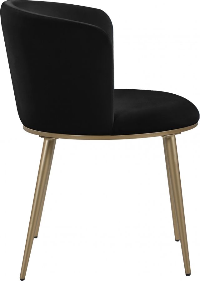 Meridian Furniture Skylar Black/Gold Velvet Dining Chair-3