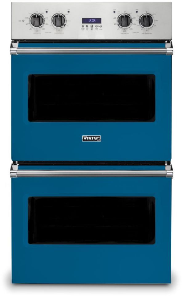 Viking® 5 Series 30" Alluvial Blue Professional Built In Double Electric Select Wall Oven-0