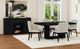 Elements International Rosalie 5-Piece Black Rectangular Dining Set-1