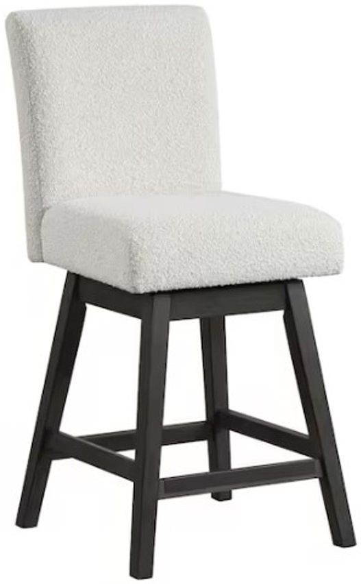 New Classic® Home Furnishings High Line 7-Piece White/Matte Brown Swivel Counter Dining Set-3