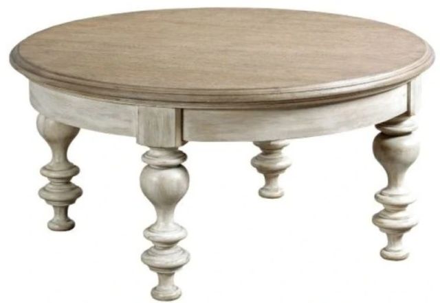 American Drew® Litchfield Blakeney Driftwood Coffee Table with Sunwashed Base-0