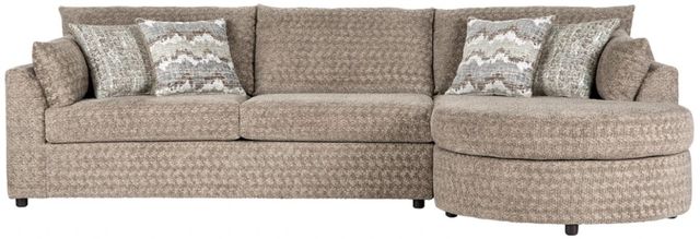 Hughes Furniture® 13900 2-Piece Plunge Toffee Right-Arm Facing Sectional and Chaise-0