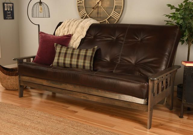 Kodiak Furniture Tucson Oregon Trail Java/Rustic Walnut Queen Futon with Mattress-3