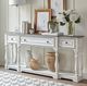 Liberty Furniture Magnolia Manor Weathered Bark 72'' Console Table with Antique White-1