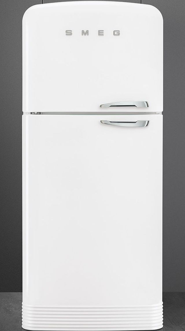 Smeg 50's Retro Style 32 in. 19.3 Cu. Ft. White Top Freezer Refrigerator-1