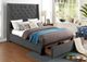 Homelegance® Fairborn Gray Upholstered Queen Storage Platform Bed-1