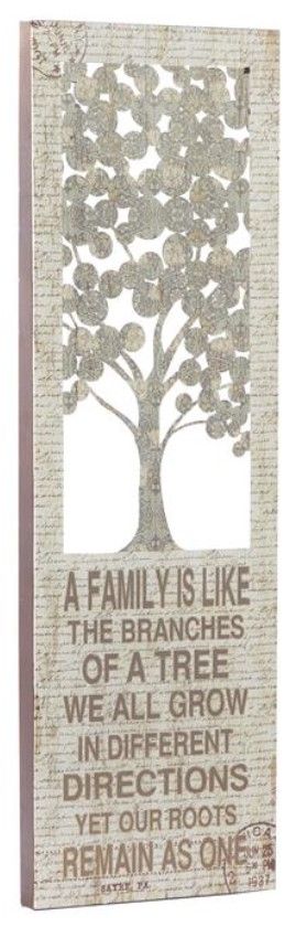 Deco Marche Beige Tree Home Sign Wall Decor-1