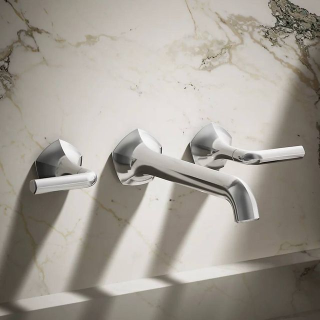KOHLER® Occasion® Polished Chrome Bathroom Sink Faucet Lever Handle Trim-3
