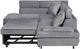 Mazin Furniture Cruz 2-Piece Gray Left-Arm Facing Pullout Sleeper Sectional and Chaise-1