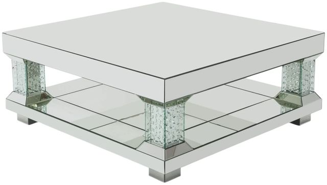 Michael Amini® Montreal™ Mirrored Square Cocktail Table-0