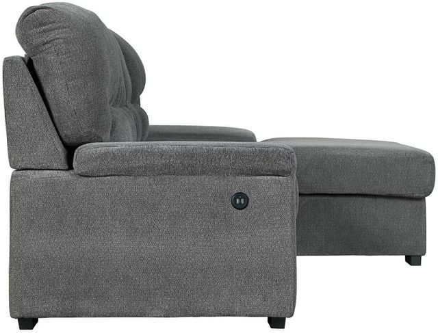 Signature Design by Ashley® Yantis 2-Piece Gray Right-Arm Facing Sofa Sleeper Sectional and Chaise-4