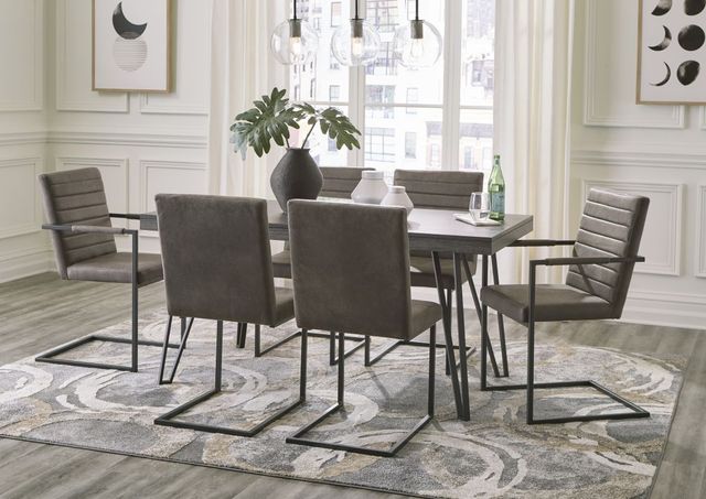 Signature Design by Ashley® Strumford 5-Piece Black/Charcoal Dining Set-3