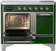Ilve® Majestic III 40" Emerald Green Pro Style Induction Range with Solid Door and Chrome Trim-3