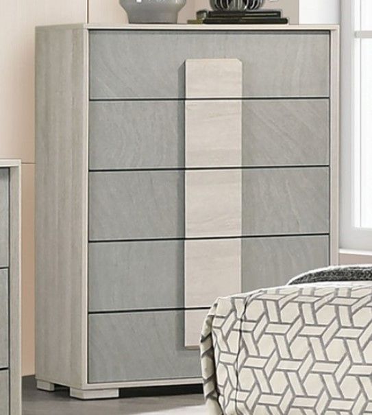 Furniture of America® Lincolt Stone Gray/White Wash Chest-0
