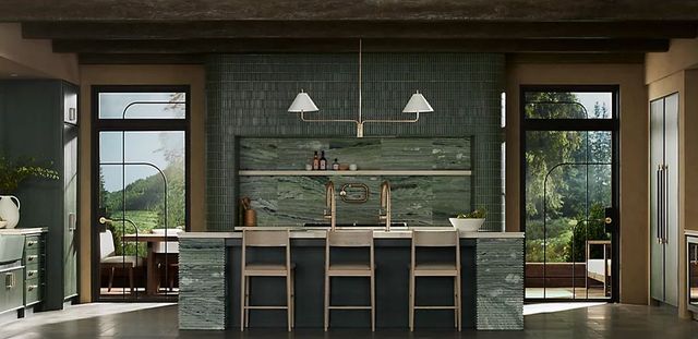 KOHLER® Iron/Tones® Fresh Green 17" Top/Undermount Single-Bowl Bar Sink-3