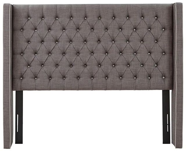 Olliix by Madison Park Dark Grey Queen Amelia Upholstery Headboard-0