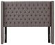 Olliix by Madison Park Dark Grey Queen Amelia Upholstery Headboard-0