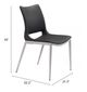 Zuo® Ace Black/Silver Dining Chair-4