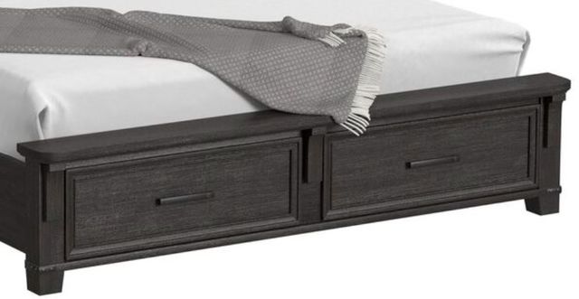Elements International Colorado City Black Charcoal King Storage Bed-1