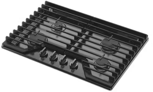 Whirlpool® 30" Black Stainless Steel Gas Cooktop-2