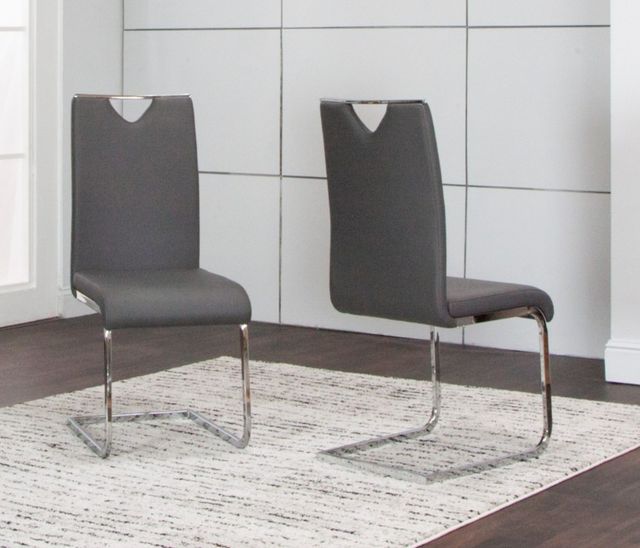 Cramco Dana Charcoal/Chrome Dining Side Chair-1