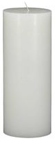 A & B Home 2-Piece White Unscented Soy Wax Pillar Candle Set-1