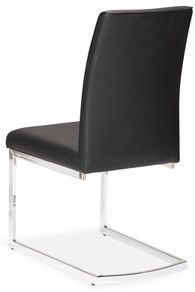 Mazin Furniture Shirelle Black/Chrome Side Dining Chair-2