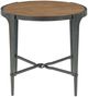 Hammary® Olmsted Rustic Oak Round End Table with Black Base-2