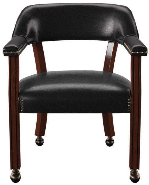 Steve Silver Co. Tournament 6-Piece Black/Medium Cherry Game Table Set-4